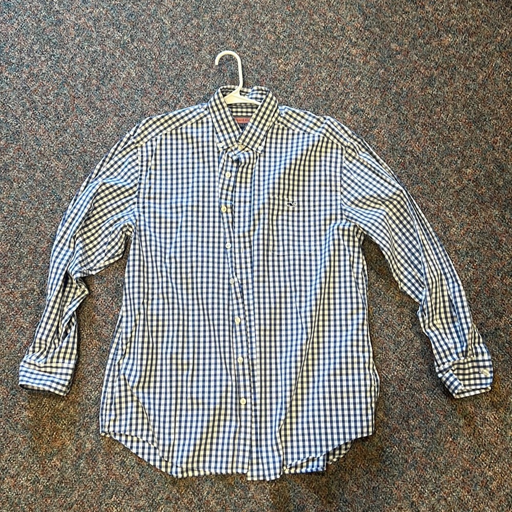 Large long sleeved button down shirt